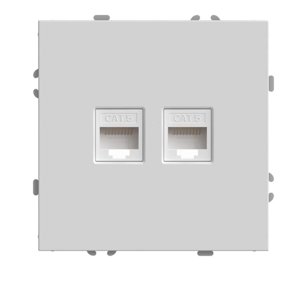 Розетка Эмили комп. 2м мех. RST00-5111-01 бел.фарфор