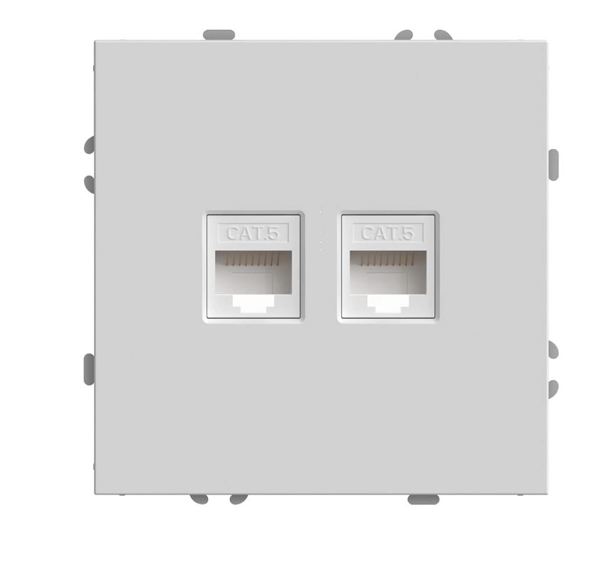 Розетка Эмили комп. 2м мех. RST00-5111-01 бел.фарфор
