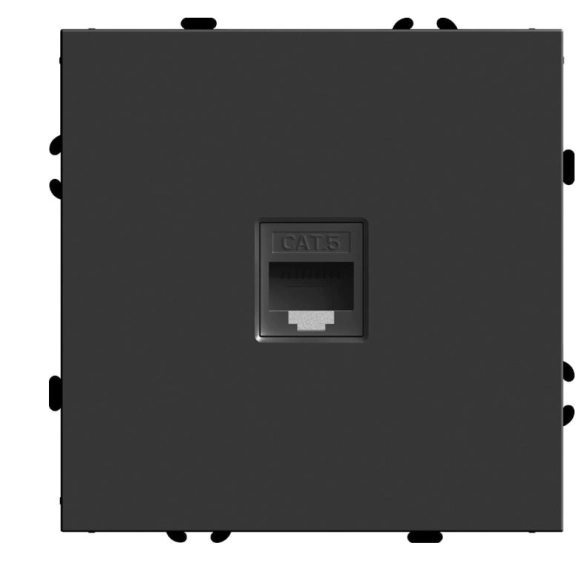 Розетка Эмили комп. 1м RG-45 RST00-5117-05 черн.уголь