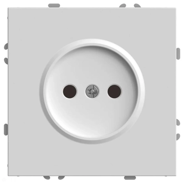 Розетка Эмили 1м з/шт б/з RST16-5109-01 бел.фарфор