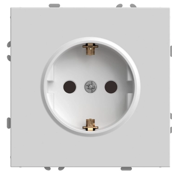 Розетка Эмили 1м з/шт с/з RST16-5110-01 бел.фарфор