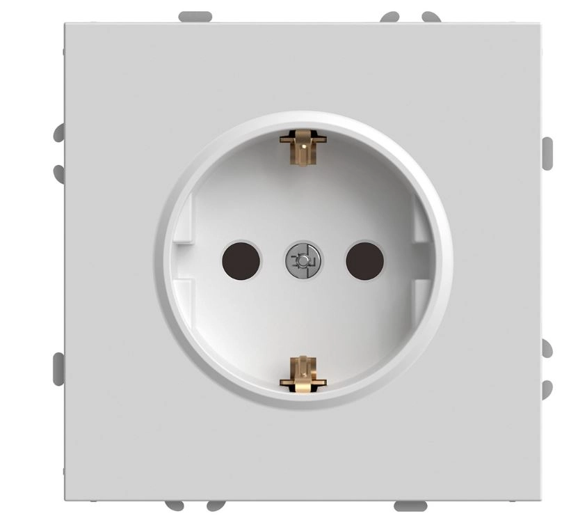Розетка Эмили 1м з/шт с/з RST16-5110-01 бел.фарфор