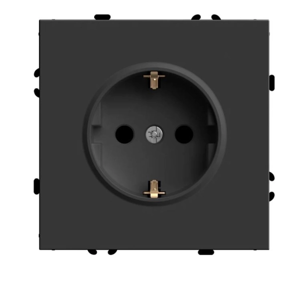 Розетка Эмили 1м з/шт с/з RST16-5110-05 черн.уголь