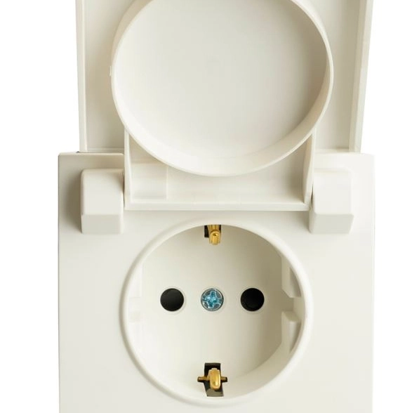 Розетка Эмили 1м с/кр з/шт с/з RST16-5112-01 бел.фарфор