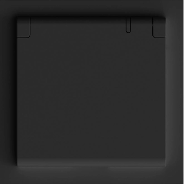 Розетка Эмили 1м с/кр з/шт с/з RST16-5112-05 черн.уголь