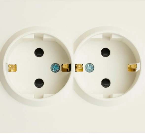 Розетка Эмили 2м з/шт с/з RST16-5114-01 бел.фарфор