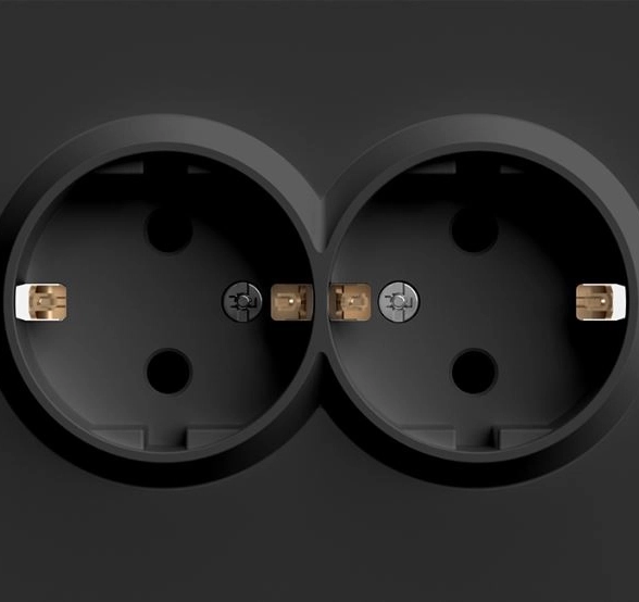 Розетка Эмили 2м з/шт с/з RST16-5114-05 черн.уголь