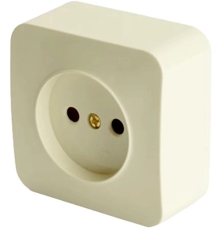 Розетка София 1м ОУ б/з 10А MST10-11-04 сл.кость