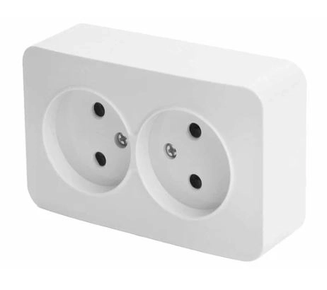Розетка София 2м ОУ б/з 10А MST10-12-01 белый
