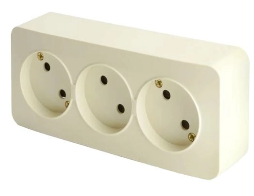 Розетка София 3м ОУ б/з 10А MST10-13-04 сл.кость