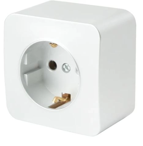 Розетка София 1м ОУ с/з 16А MST16-11-01 белый