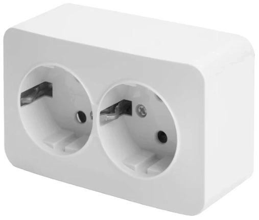 Розетка София 2м ОУ с/з 16А MST16-12-01 белый