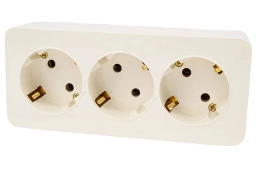 Розетка София 3м ОУ с/з 16А MST16-13-04 сл.кость