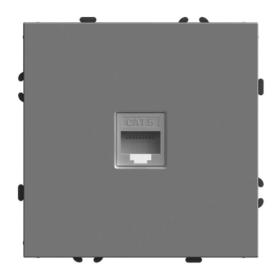 Розетка Эмили комп. 1м RG45 мех. RST00-5117-10 платин-сер