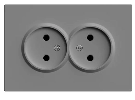 Розетка Эмили 2м з/шт б/з 16А RST16-5116-10 платин-серый