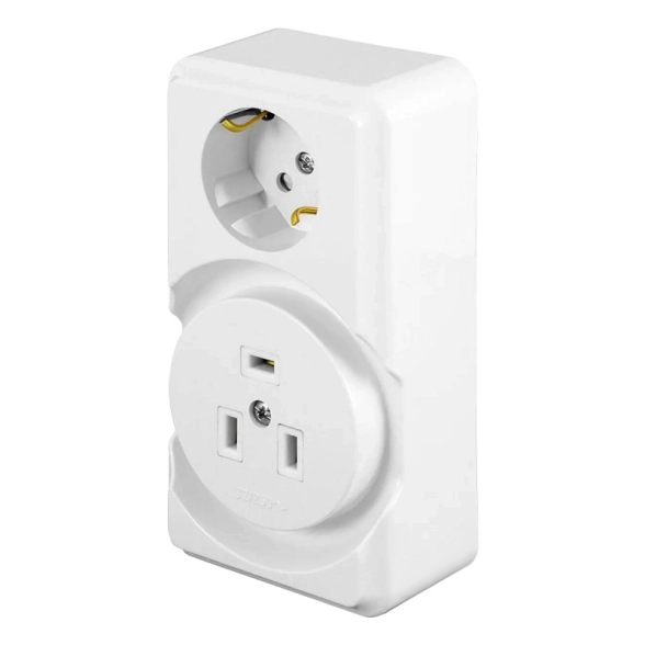 Розетка Эрна 1м с/з ОУ PST32-53-20 белый для ЭЛ.ПЛИТ