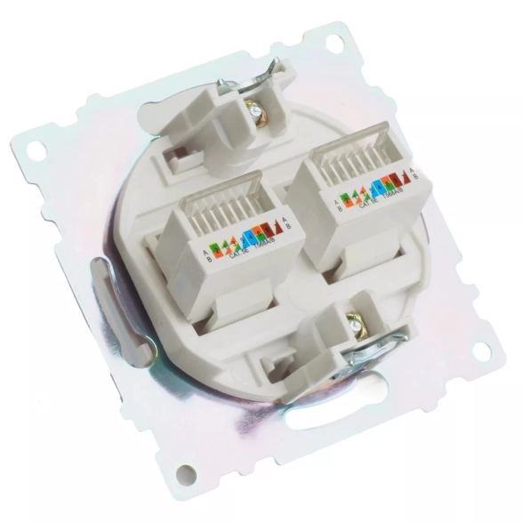 Розетка Катрин комп 2м RJ-45 GLS00-7109-01 мех.белый
