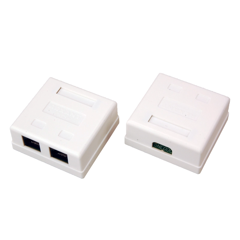Розетка LAN 2гн 8Р8С (RJ-45) CAT 5e REXANT-image-2