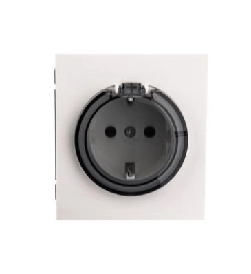 Розетка STRONG 1-ая с/з с/у с/шт/кр 16А жемчуг KRANZ