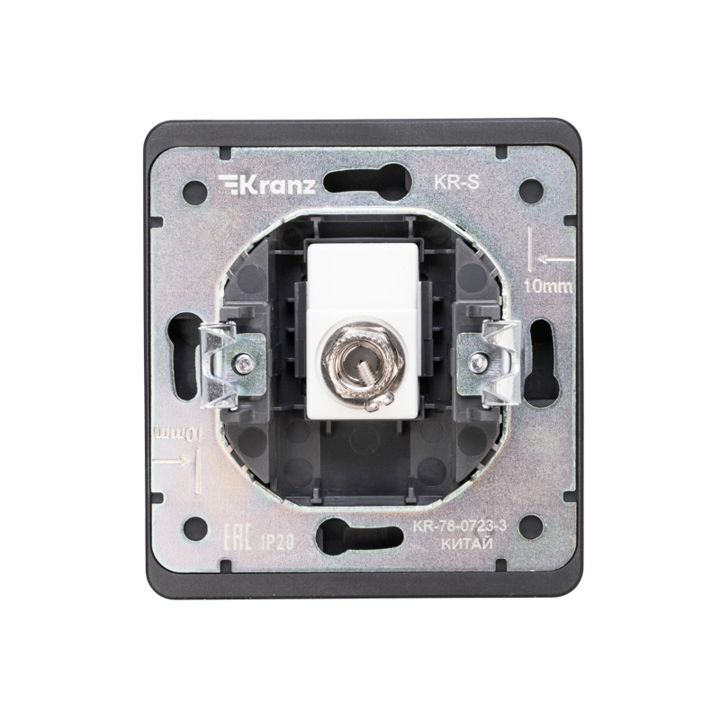 Розетка ROUND TV с/у оникс KRANZ-image-1