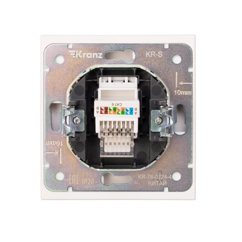 Розетка STRONG комп. RJ45 кат6 с/у жемчуг KRANZ-image-1