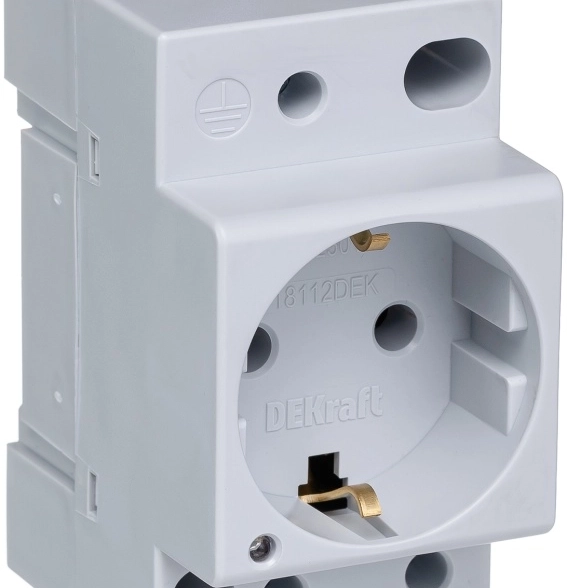 Розетка модульная на DIN-рейку 2P+PEN 16A 220B PM-102