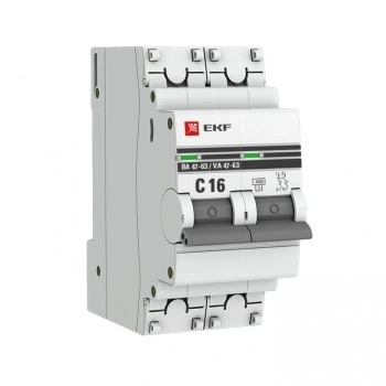 Выключатель EKF PROxima 2P 16A(C) BA47-63