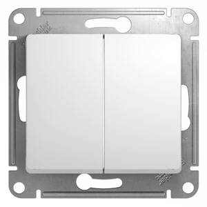 ПЕРЕКЛЮЧАТЕЛЬ 2кл бел GLOSSA СП 10А мех GSL000165