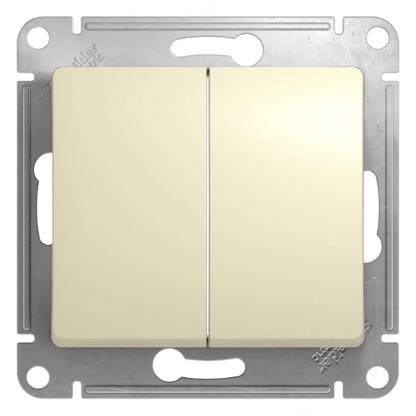 Переключатель 2кл беж GLOSSA СП 10А мех GSL000265