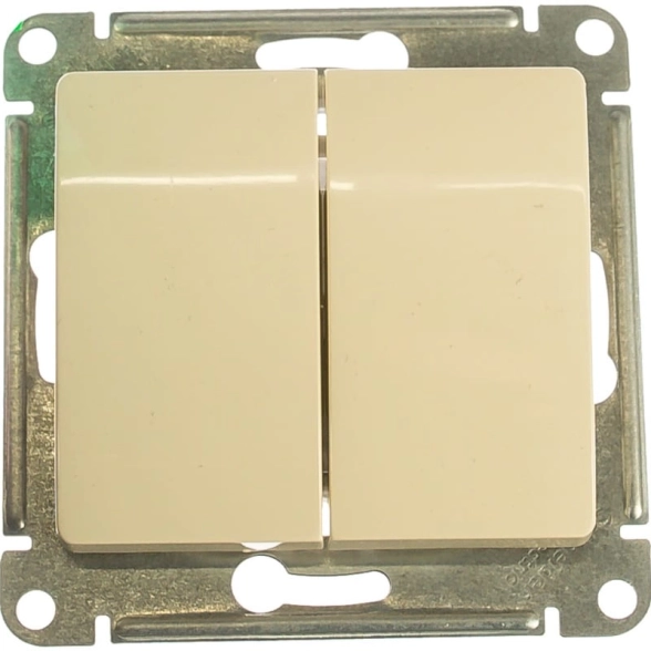 Выключатель Glossa 2кл в/р беж сх.5 GSL000251