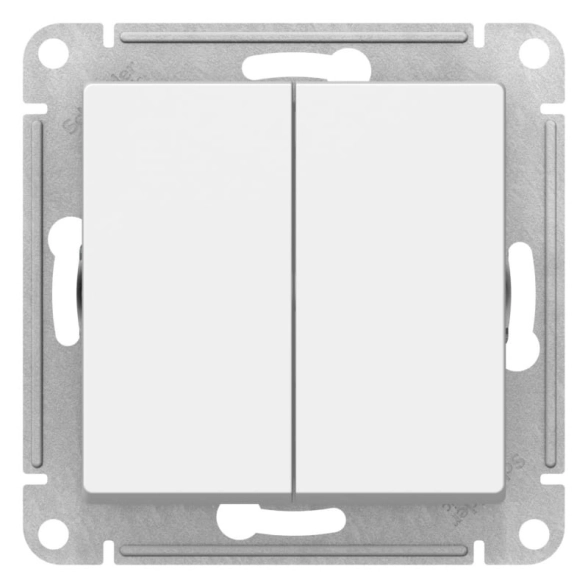 Выключатель ATLASDESIGN 2кл 10AX c.5 мех.бел ATN000151