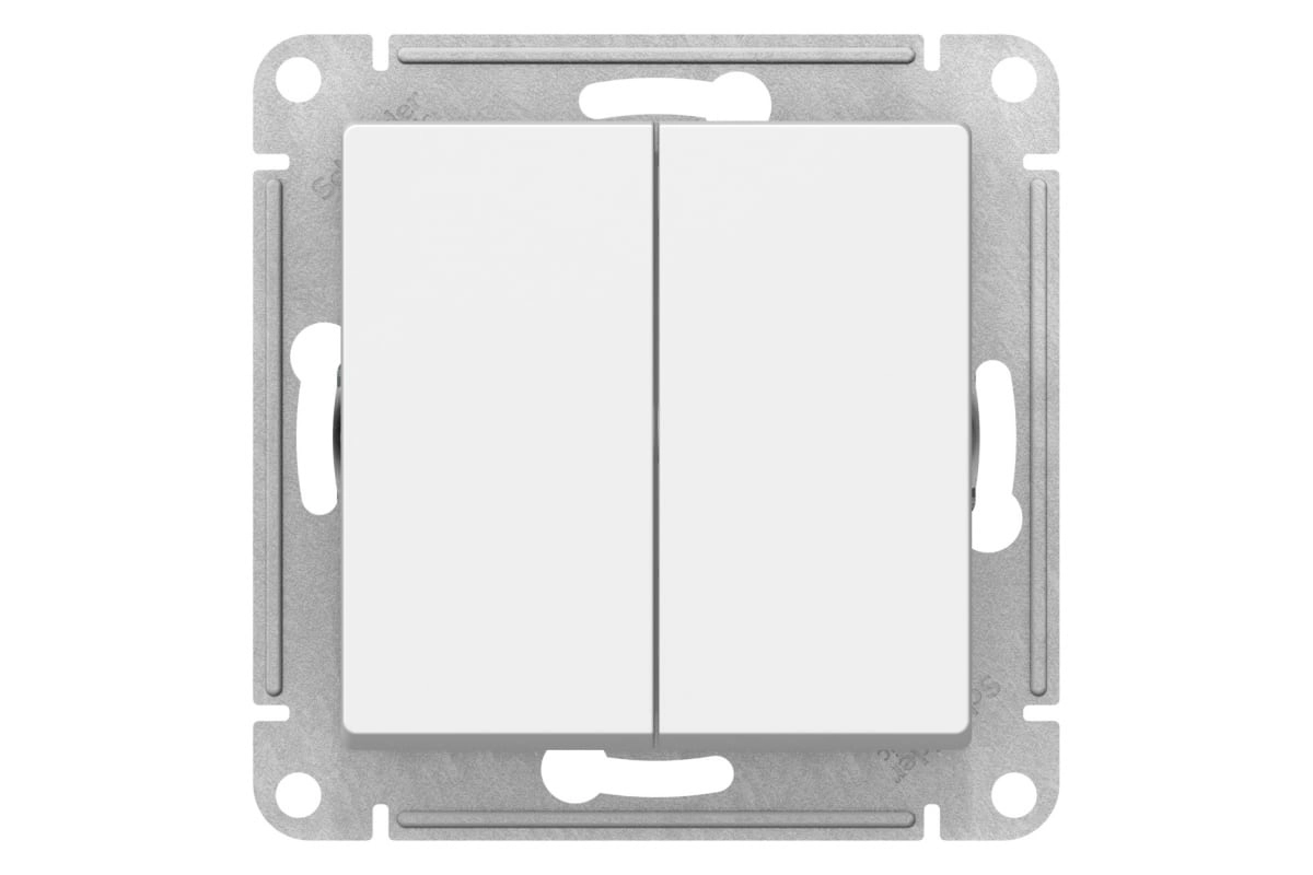 Выключатель ATLASDESIGN 2кл 10AX c.5 мех.бел ATN000151