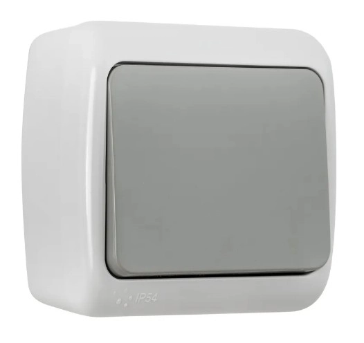 Выключтель VKL electric 1кл серый ОП 10А IP54