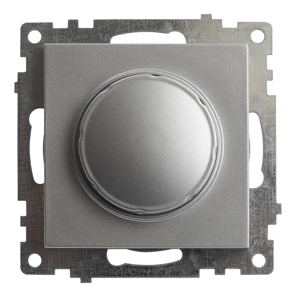 Выключатель Катрин GLS10-7106-03 диммир.TRIAC мех.серебро