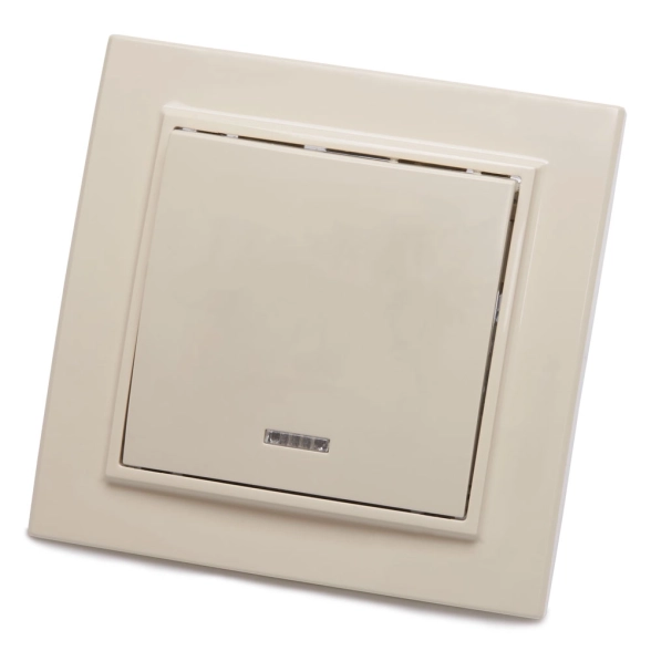 Выключатель Эрна 1кл PSW10-9001-02 сл.кость инд.