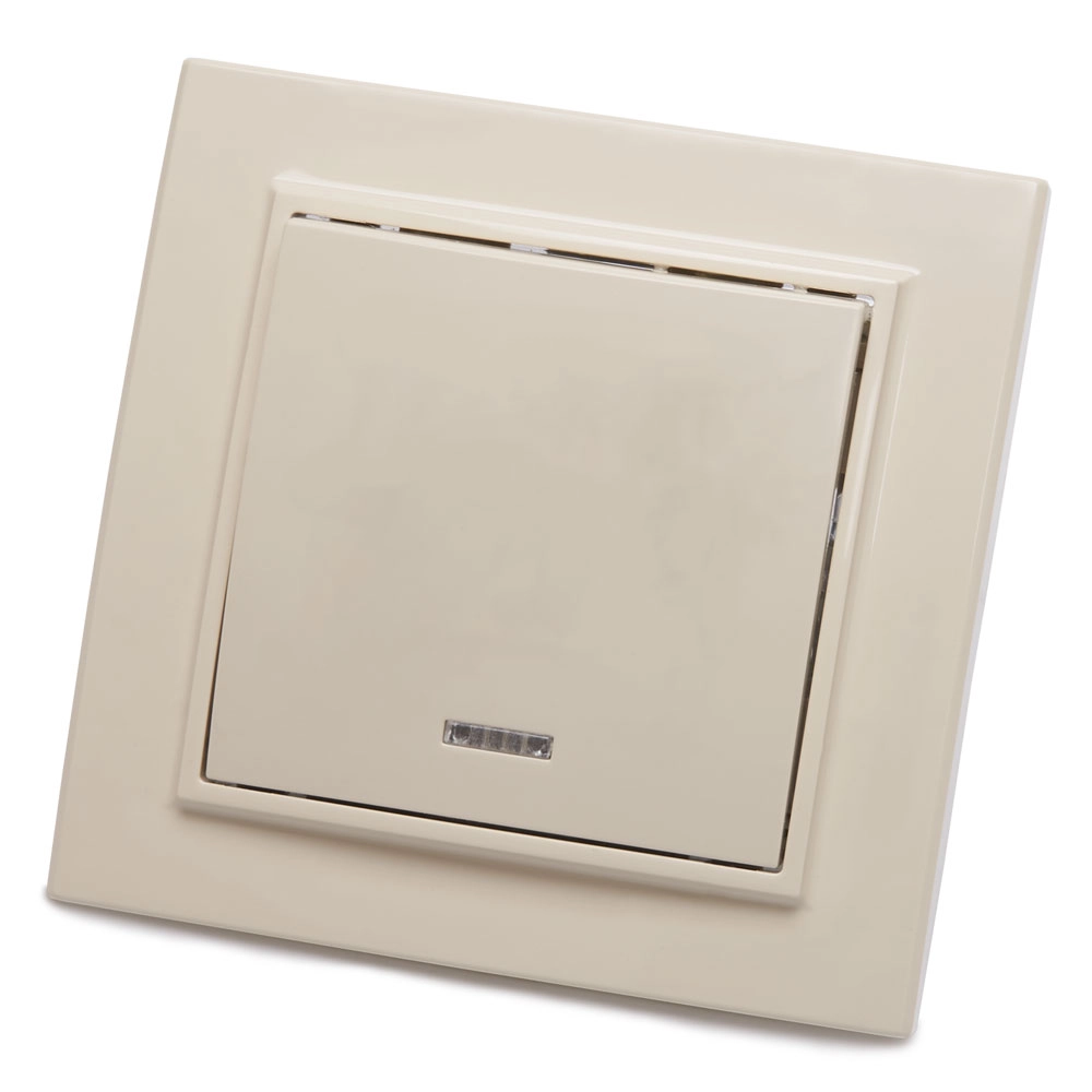 Выключатель Эрна 1кл PSW10-9001-02 сл.кость инд.