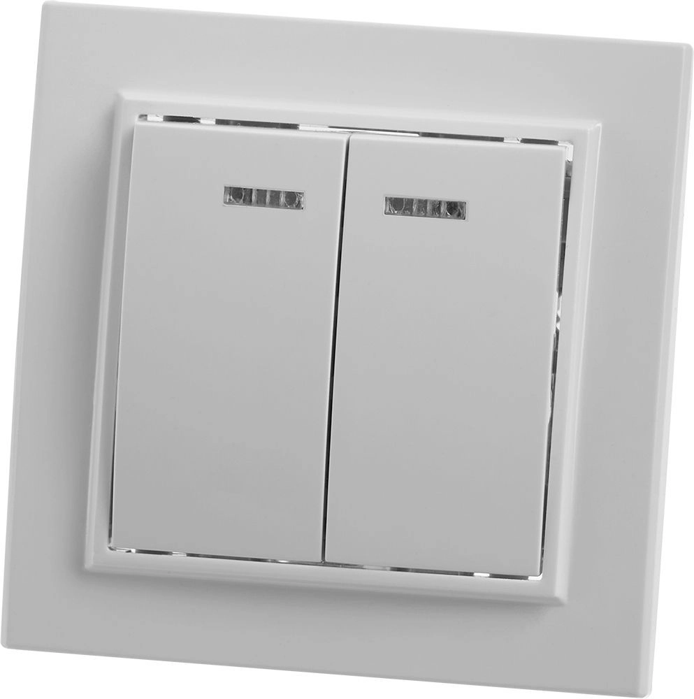 Выключатель Эрна 2кл PSW10-9002-01 белый инд.