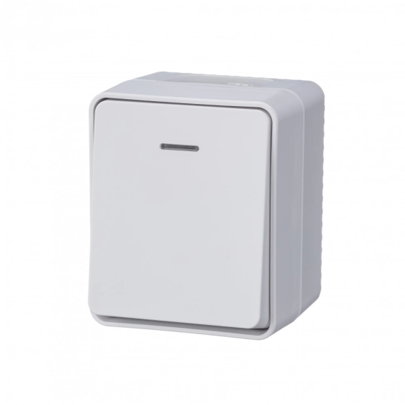 Выключатель ATLASDESIGN Profi54 1кл с/п IP54 10АХ белый
