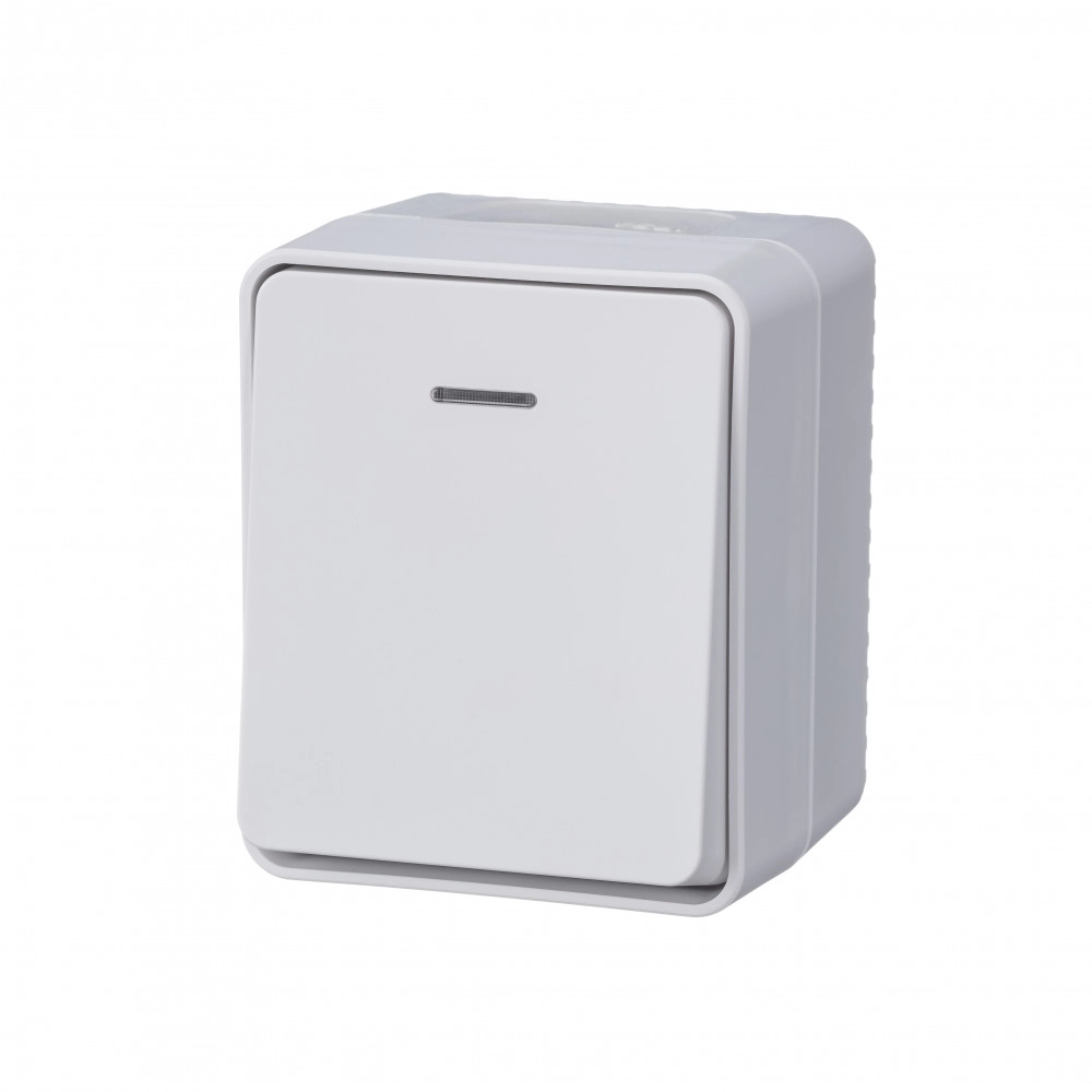 Выключатель ATLASDESIGN Profi54 1кл с/п IP54 10АХ белый