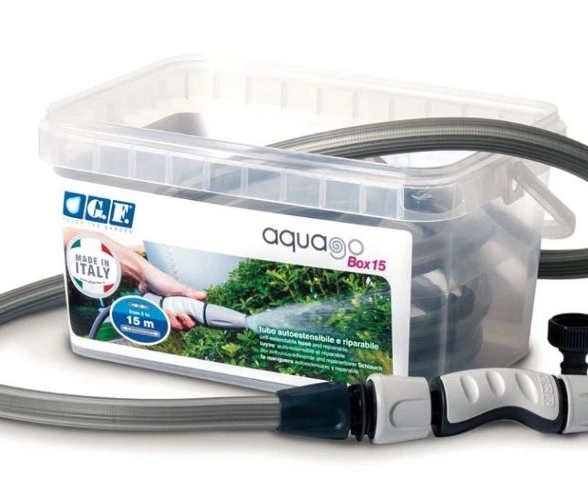Шланг AQUAGO Box 15 саморастяжимый 5-15м к-т 1соед 3/4,2муф.