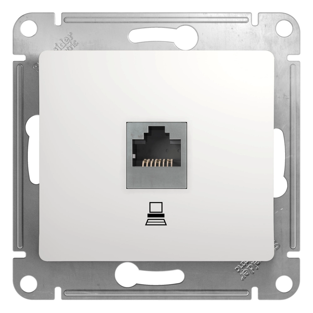 Розетка GLOSSA компьютерная RJ45 5e бел GSL000181K
