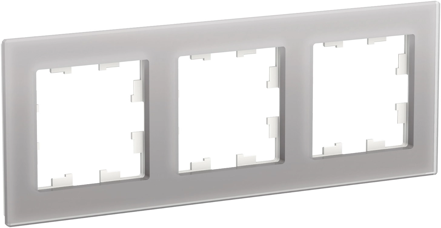Рамка ATLASDESIGN NATURE 3п стекло алюм ATN320303
