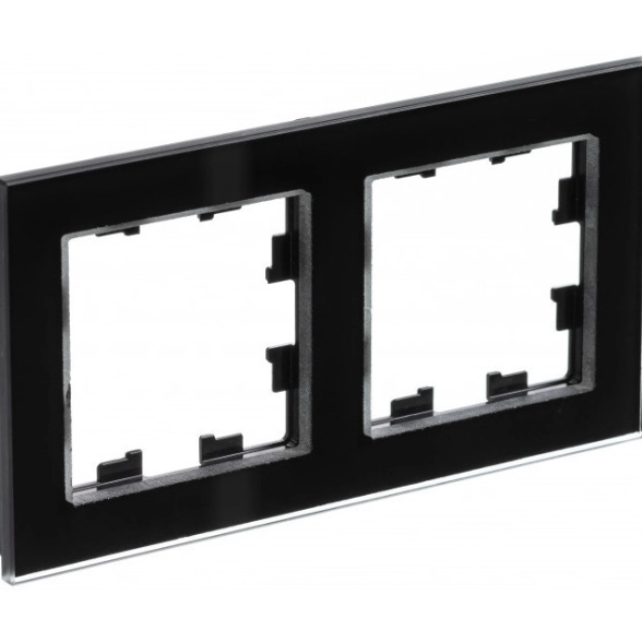 Рамка ATLASDESIGN NATURE 2п стекло черный ATN321002