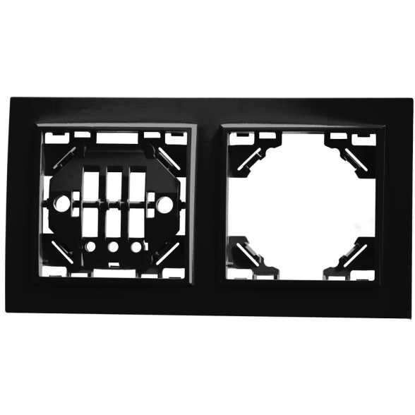 Рамка Эрна 2м гориз. PFR00-9002-03 черный