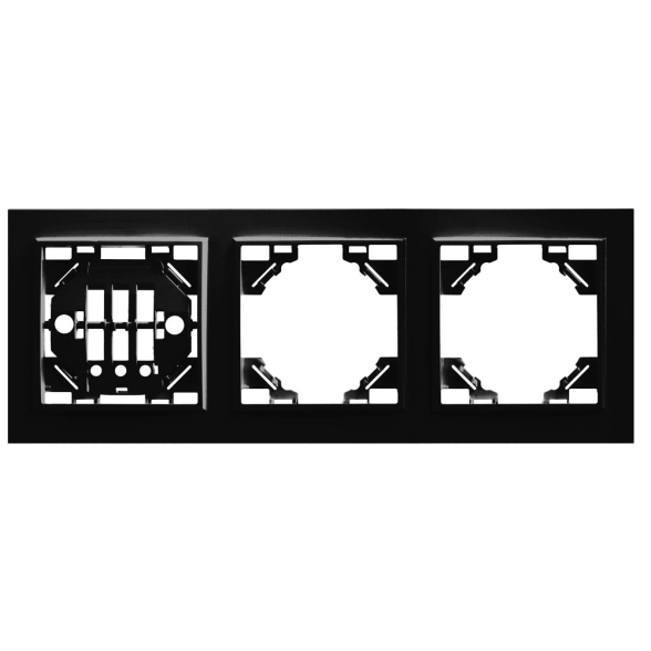 Рамка Эрна 3м гориз. PFR00-9003-03 черный