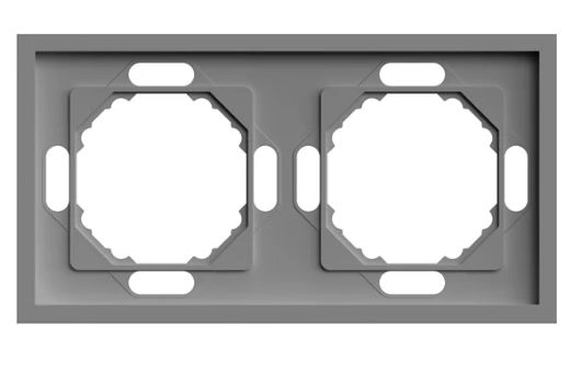 Рамка Эмили 2м PFR00-5002-10 платиново-серый soft touch