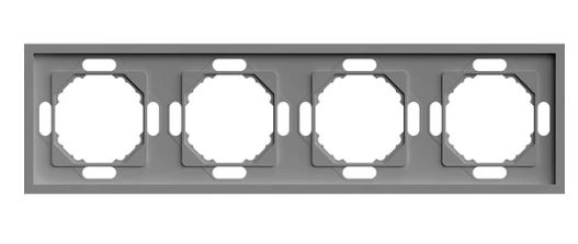 Рамка Эмили 4м PFR00-5004-10 платиново-серый soft touch