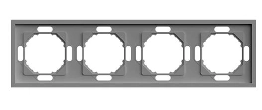 Рамка Эмили 4м PFR00-5004-10 платиново-серый soft touch