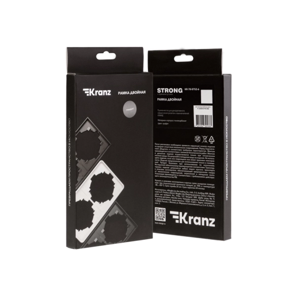 Рамка STRONG 2п графит KRANZ-image-1