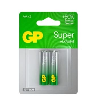 Батарейка GP Super Alkaline AA-LR6 BP-2 бл.2шт